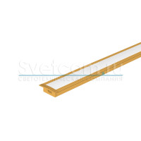 2207W золото | Профиль врезной алюминиевый для светодиодных лент