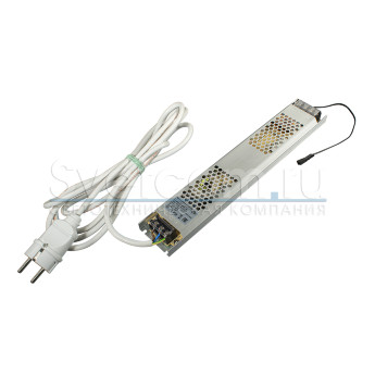 КСС Комплект источник питания 12V-100W + 0.2м провод "LED мама" + 3,0 м ПВС с вилкой с/з белой