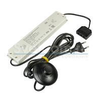 КСС ИП 12V-60W + выключатель ножной + разветвитель LED x 3L815 + сетевой провод 220В