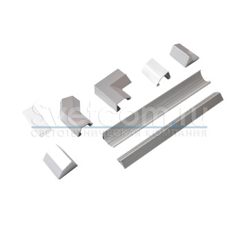 Комплект образцов системы освещения для ювелирных и часовых прилавков и витрин Цвет Серебро