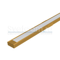 1506W золотой | Профиль накладной алюминиевый для светодиодных лент 