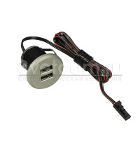 USB CHARGE-S 2xUSB | Зарядное устройство 2 x USB/ 3,4А серебристый