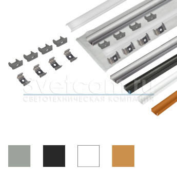 КСС 1506 W анод/ черный/ белый/ золото | Набор алюминиевых профилей L=2m,3m