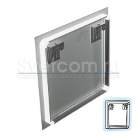 КСС 2518 | НАБОР профиль алюм с внешними углами пластиковыми  для светодиодной рамки за зеркало 