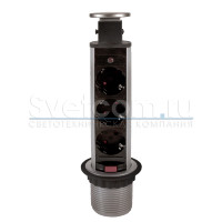 POP-UP 3xSCHUKO компакт | вертикальный блок розеток выдвижной со шнуром питания