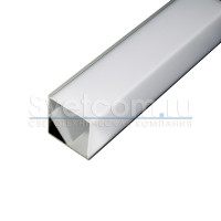 3030-2 анод | Профиль прямой угол накладной алюминиевый для светодиодных лент