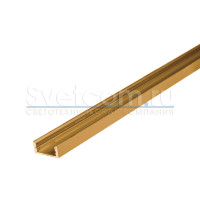 1607 золото | Профиль накладной алюминиевый для светодиодных лент