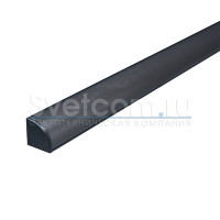 1616E черный | Профиль угловой алюминиевый для светодиодных лент  