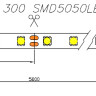 Гибкая светодиодная лента 5050 IP20 300 LED 3500К/6500K 24V