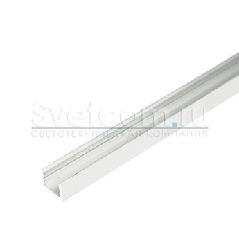 1607 белый | Профиль накладной алюминиевый для светодиодных лент