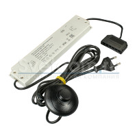 КСС ИП 12V-60W + выключатель ножной + разветвитель LED x 6L815 + сет. провод 220В