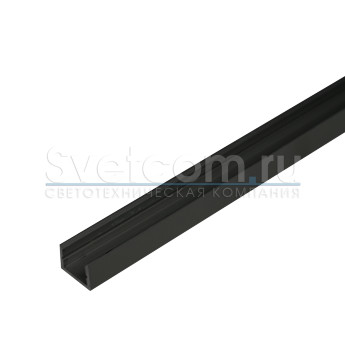 1607 черный | Профиль накладной алюминиевый для светодиодных лент
