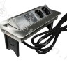 2xSCHUKO + 2xUSB | Блок розеток выдвижной горизонтальный компакт, со шнуром питания